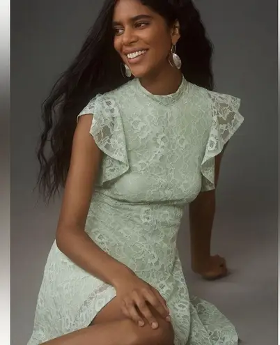 Maeve NWT Sleeveless Mock-Neck Mini Lace Dress Size Small