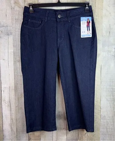 Riders By Lee  Size 8 (M) Dark Blue Denim Slender Stretch Capri 5 Pockets