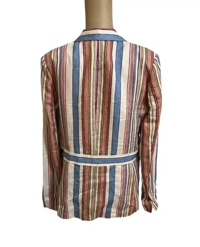 Frame  linen striped blazer size 6