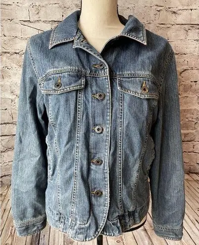 L.L.Bean  Women’s  Lined Jean Jacket Denim Button Size M