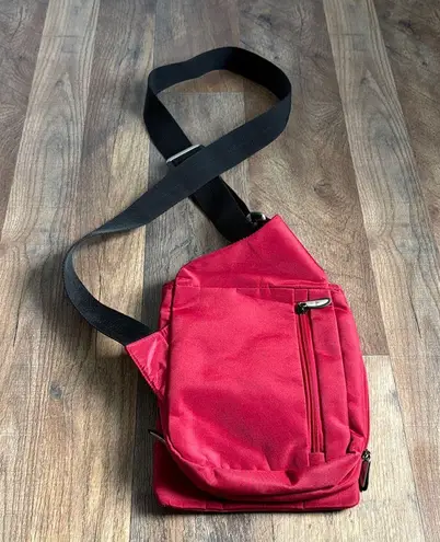 Travelon Crossbody Bag Red Travel Sling bag adjustable strap