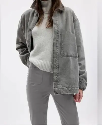 NWT The Gap SZ.26 High Rise Vegan Suede Retro ’70s Flare Jeans Pants Grey Gray