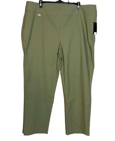 Premise Woman Spring Green Stretch Waistband Ankle Cropped Pants Size 3X NWT