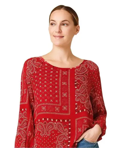 Muche & Muchette Women Red & White Bandana Print Long