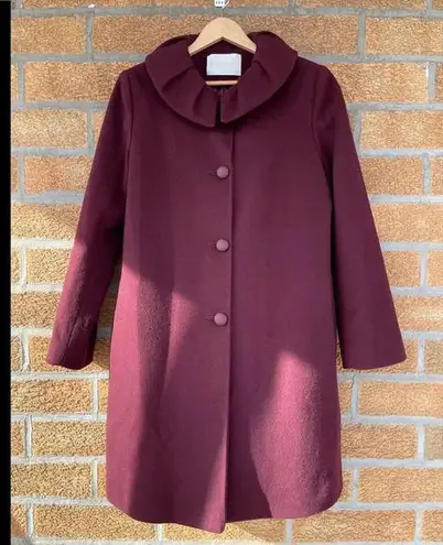 Fleurette Wool burgendy coat size 10 Fleurette Loro Piana Fleurette