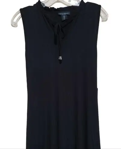 Cynthia Rowley  Black Sleeveless Maxi Belted  Dress Sz Small NWT