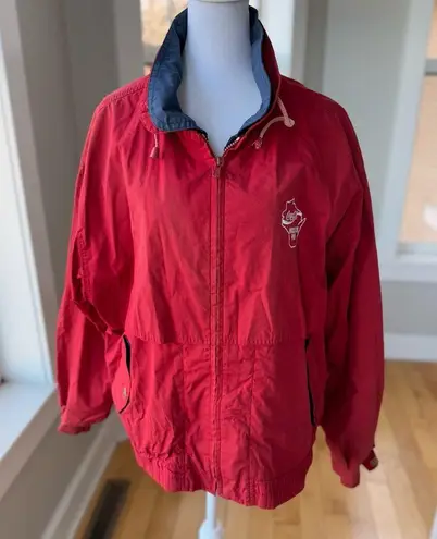 Vintage Norman Todd Coca Cola Red Blue Windbreaker Jacket 80’s 90’s Size Medium