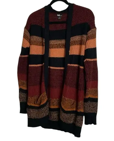 Love by chesley Multicolor Striped Women's Sweater size medium Black