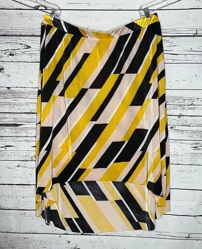 Lane Bryant  NWT Size 22/24 Geometric Stripe Pleated High-Low Hemline Skirt