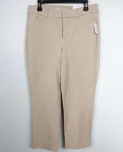 Old Navy  High-Rise Pixie Straight Ankle Pants Slacks Khakis Mocha Taffy New 12