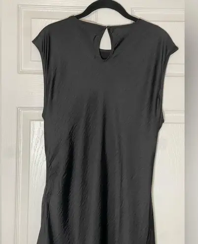 House of Harlow 1960 Women's Satin Slip Dress Circle Side Cutout in Black Sz XL