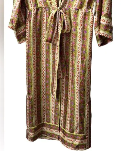 Sandro Striped Kaftan Midi Silk dress Size 36 US size 4