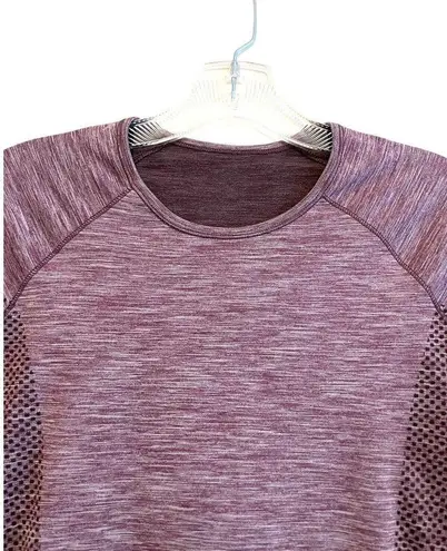 Sweaty Betty  Long‎ Sleeve Activewear Top Size S Purple Space Dye Vents Stretch