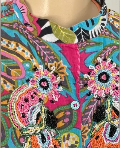 Antica Sartoria by Giacomo Cinque Beaded Shirt Dress Tunic Coverup Summer
Wear Size undefined