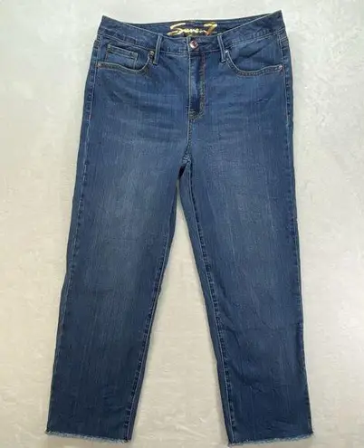 Seven 7 Jeans Womens 10 Tower Straight Crop Blue Jeans Dark Wash