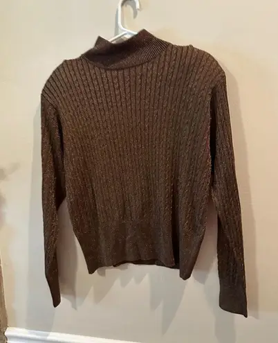 Carlisle Women's Silk Metallic Sweater XXL Brown