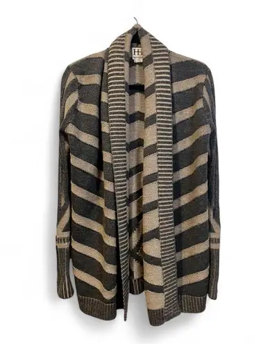 Haute Hippie HAUTE HIPPIE 100% MERINO Wool AZTEC BOHO Dark Gray Cardigan Sweater XS / Small