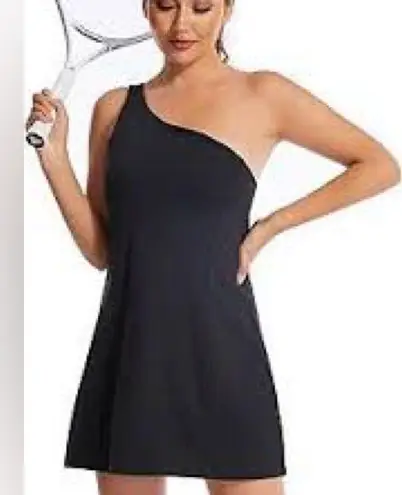 Asymmetric Mini Tennis Dress Green Size L