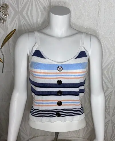 Almost Famous / Colorful Stripe Crop Tank Top