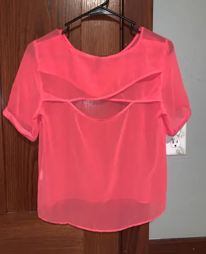 Divided Neon Pink Top