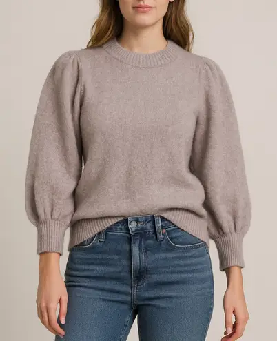 New! DESIGNER REMIX CHARLOTTE ESKILDSEN tyler Short Sleeve Wool Blend Sweater Gray