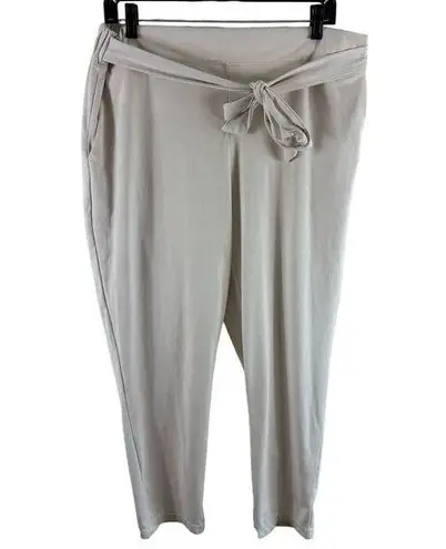 One by Chapter One NWT Cream Elastic Waistband Suede Jogger Pants Size L Size L