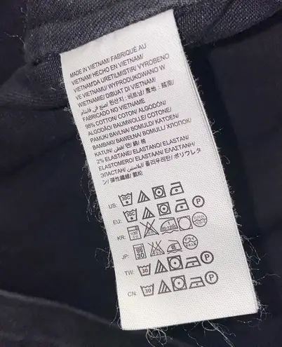 Calvin Klein Jeans L black denim faux leather trim