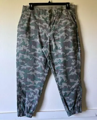 Lane Bryant  Cargo Jogger Pants Women Green Camo Pockets  Size 18