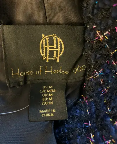House of Harlow Double Breasted Tweed Blazer