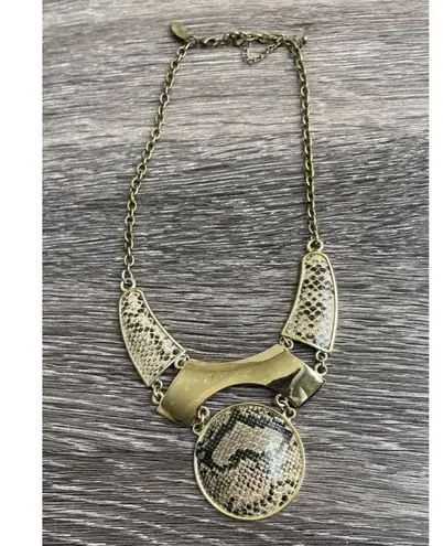 Vintage Mark By Avon Statement Necklace Snakeskin Boa Necklace Women’s Sz 20” Gold