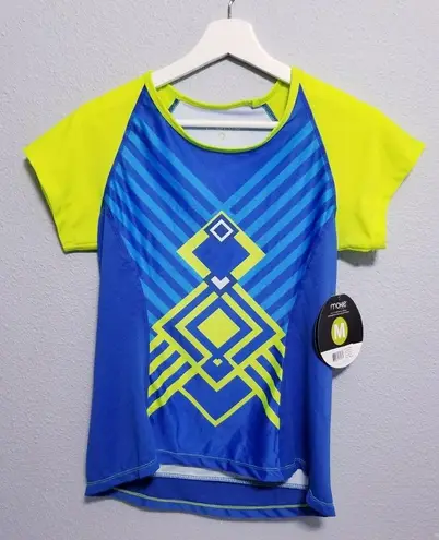 NEW Moxie contour color block tee jersey cycling MEDIUM Blue