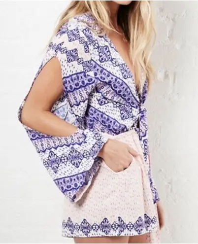 Somedays Lovin Floral Boho Outsider Print Romper Small