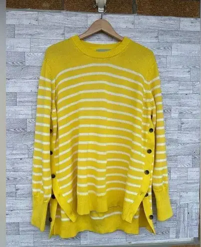 TUCKERNUCK yellow Stripe Bar Harbor Sweater XXL