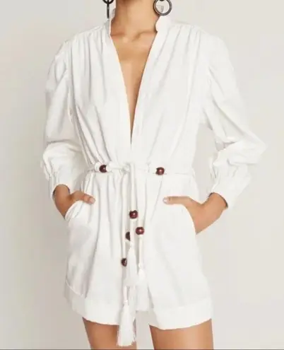 Choosy Women's White Romper with Rope Belt Size XS NWT
