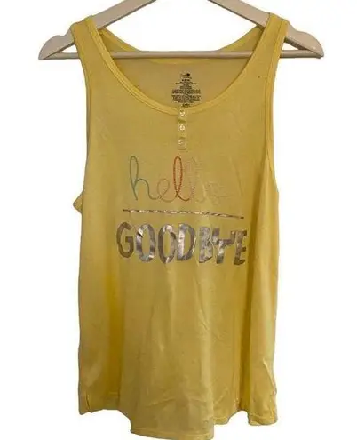 secret treasures  Hello Goodbye Yellow Tank sleep shirt Medium