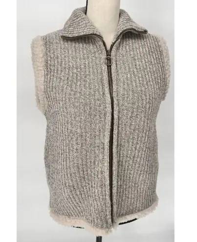 Sugarbird Vintage Sweater Vest Women's Size medium Beige Acrylic/Wool Lining