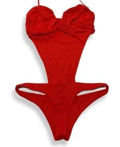 frankie's bikinis  One Piece Bathing Suit Red