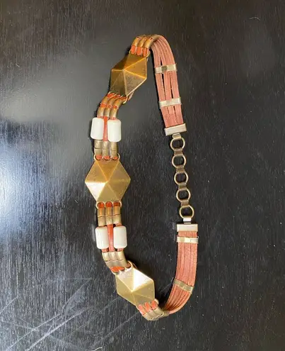 vintage western chunky belt Brown