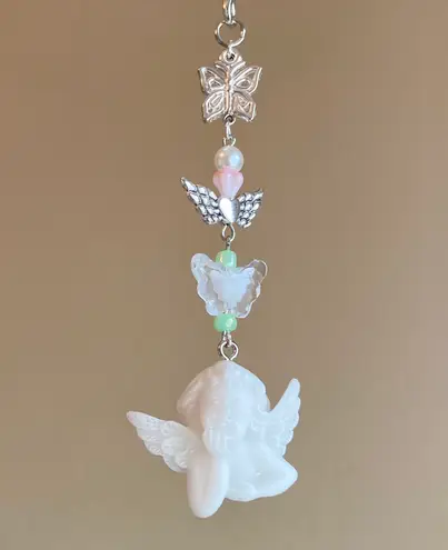 Handmade aesthetic Kawaii fairy vintage goth angel/ cherub phone strap/bag charm/keychain/display👼❤️