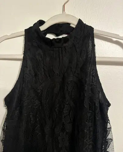 Xhilaration Black Lace Sleeveless Dress Lined Polyester EUC Women's XS