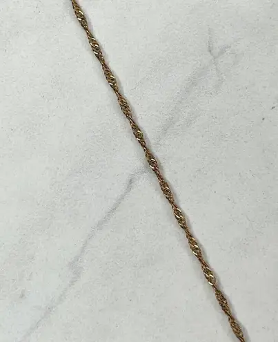 Gold Tone Faux Turquoise Trunk Up Good Luck Elephant Pendant Necklace