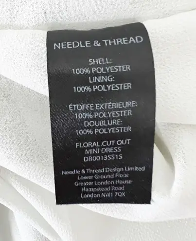 Needle & Thread White Sequin Beaded Embellished Sleeveless Mini Party Dress 10