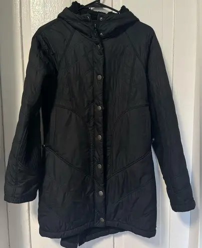 prAna  Diva Black quilted jacket with Sherpa lining size small