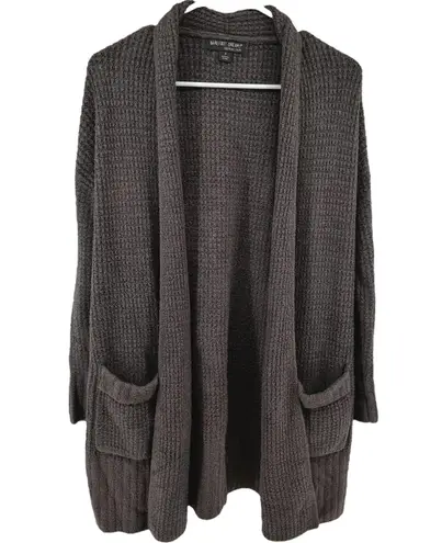 Barefoot Dreams CozyChic Lite Long Weekend Cardigan Sweater Pockets Ash Small