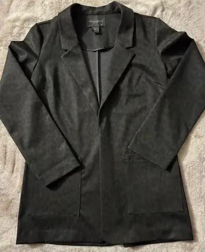 Christianâ Siriano Womens Animal Print Open Blazer Jacket Size Small Black