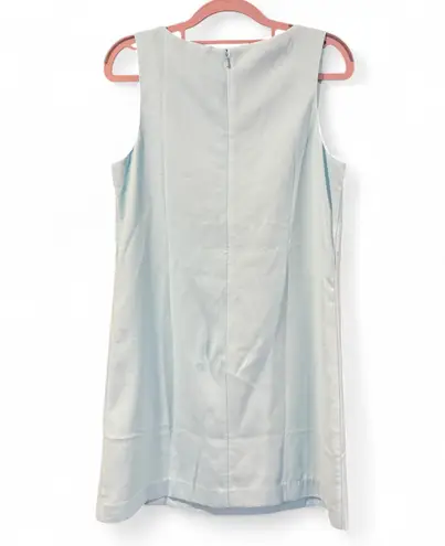 Lilly Pulitzer  Penelope Blue Ibiza Embellished Satin Back Crepe Sz 4 Shift Dress