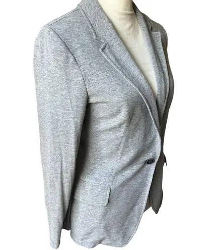 ZARA  Knit Heathered Grey Single Button Lightweight Blazer Jacket - S