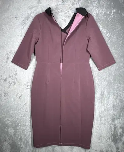 Lindy Bop Dress Womens 12 Purple Mauve Deanna 50s Pin