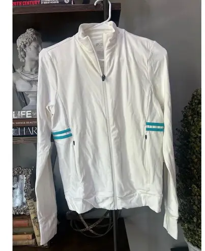 Splits59 Rain Airweight Jacket White Aqua Womens Size XS