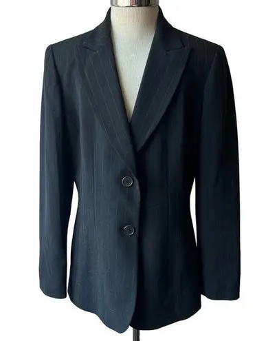 Kasper Vintage  Black Pinstripe Suit Jacket Size 6